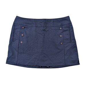 ADIDAS Nwot Nautical Athletic Skort 12 Navy Pickleball Golf Tennis Pockets